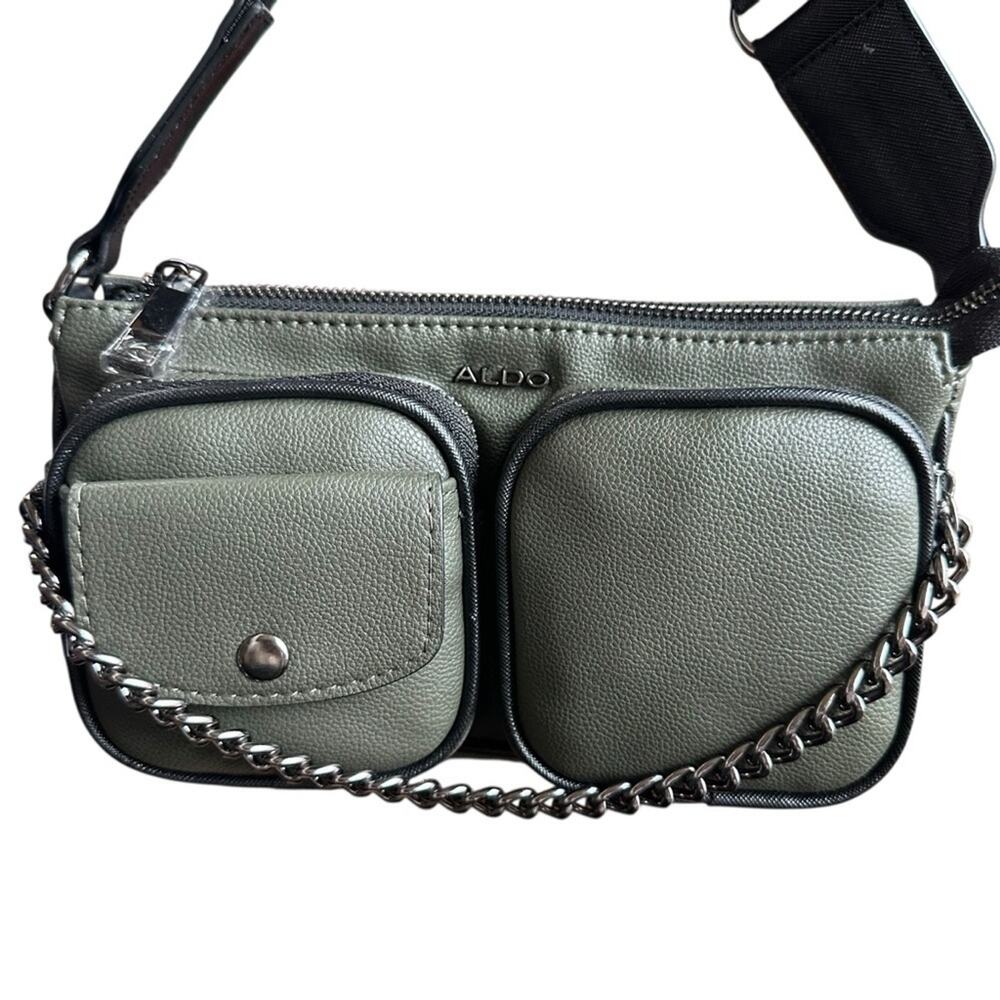 New Aldo Crossbody Multiple pockets Olive Green